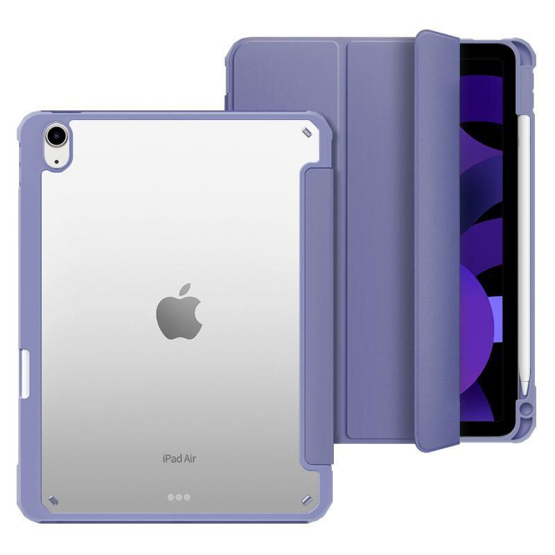 eSTUFF New York Pencil-Case für das iPad 10. Generation, 10.9″ – Lavendel/Clear (Bulk)