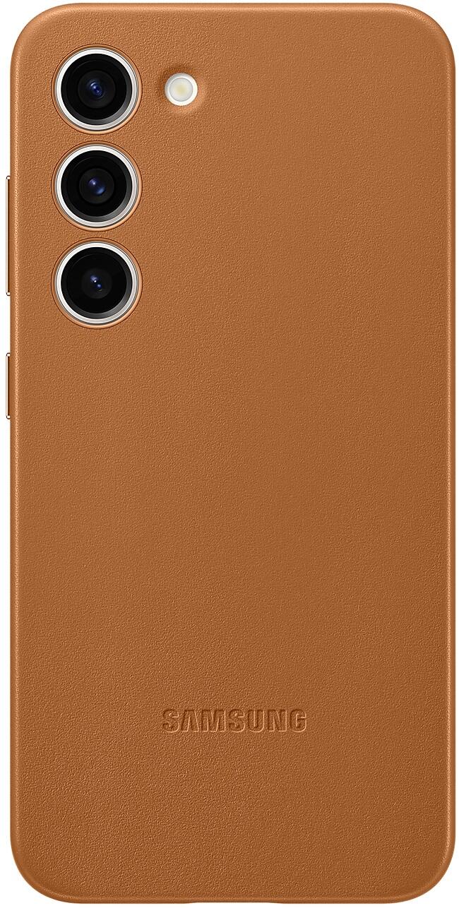 Samsung Leather Cover für Galaxy S23 (Kamelhaarfarbe)