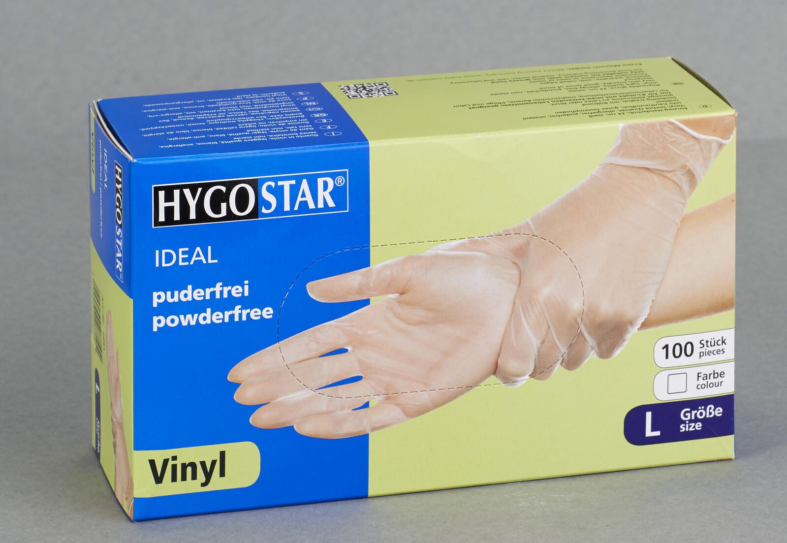 HYGOSTAR Handschuhe Handschuhe Vinyl Puderfrei L L Transparent 100 St.