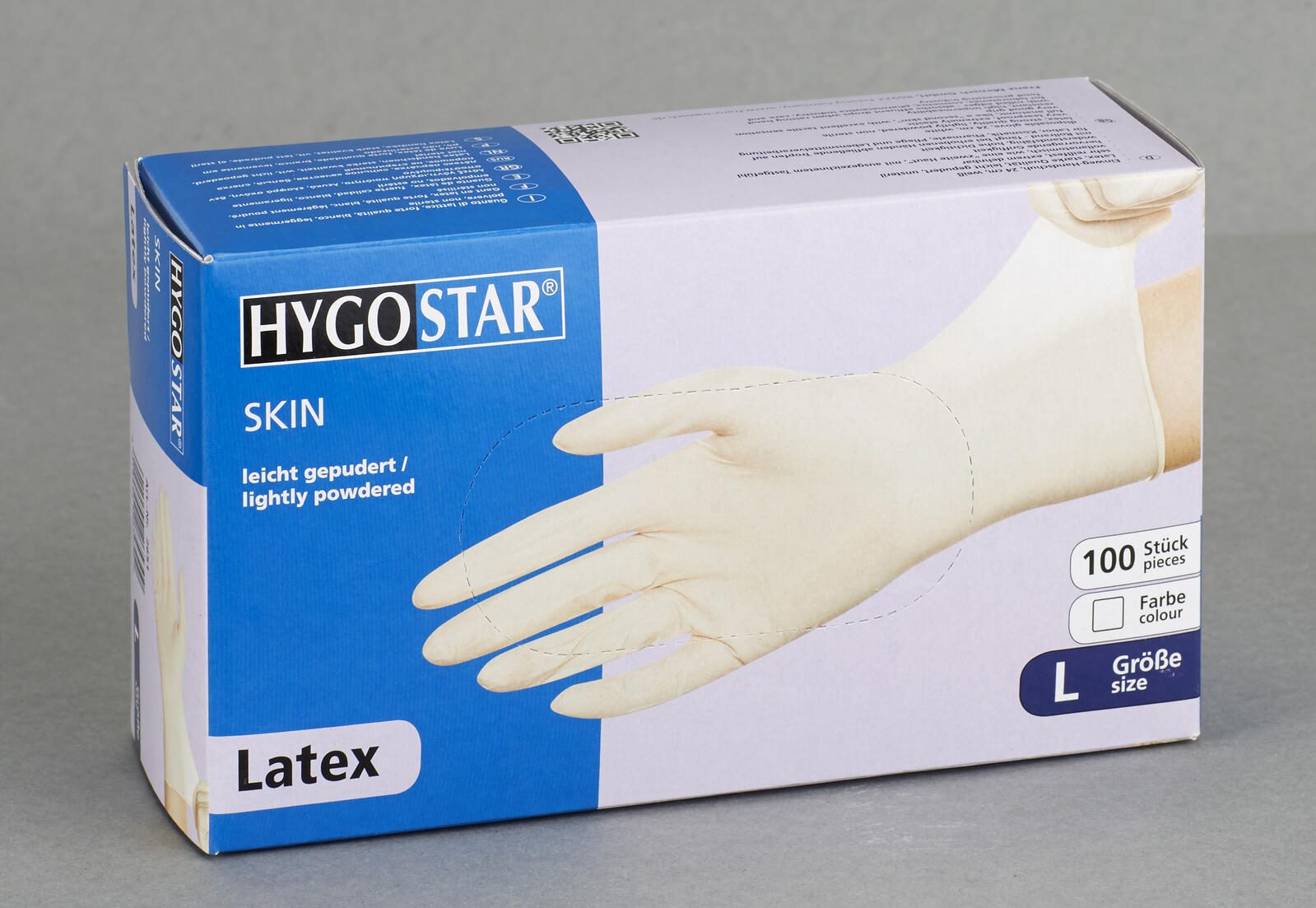 HYGOSTAR Handschuhe Handschuhe Latex Gepudert L L weiß 100 St.