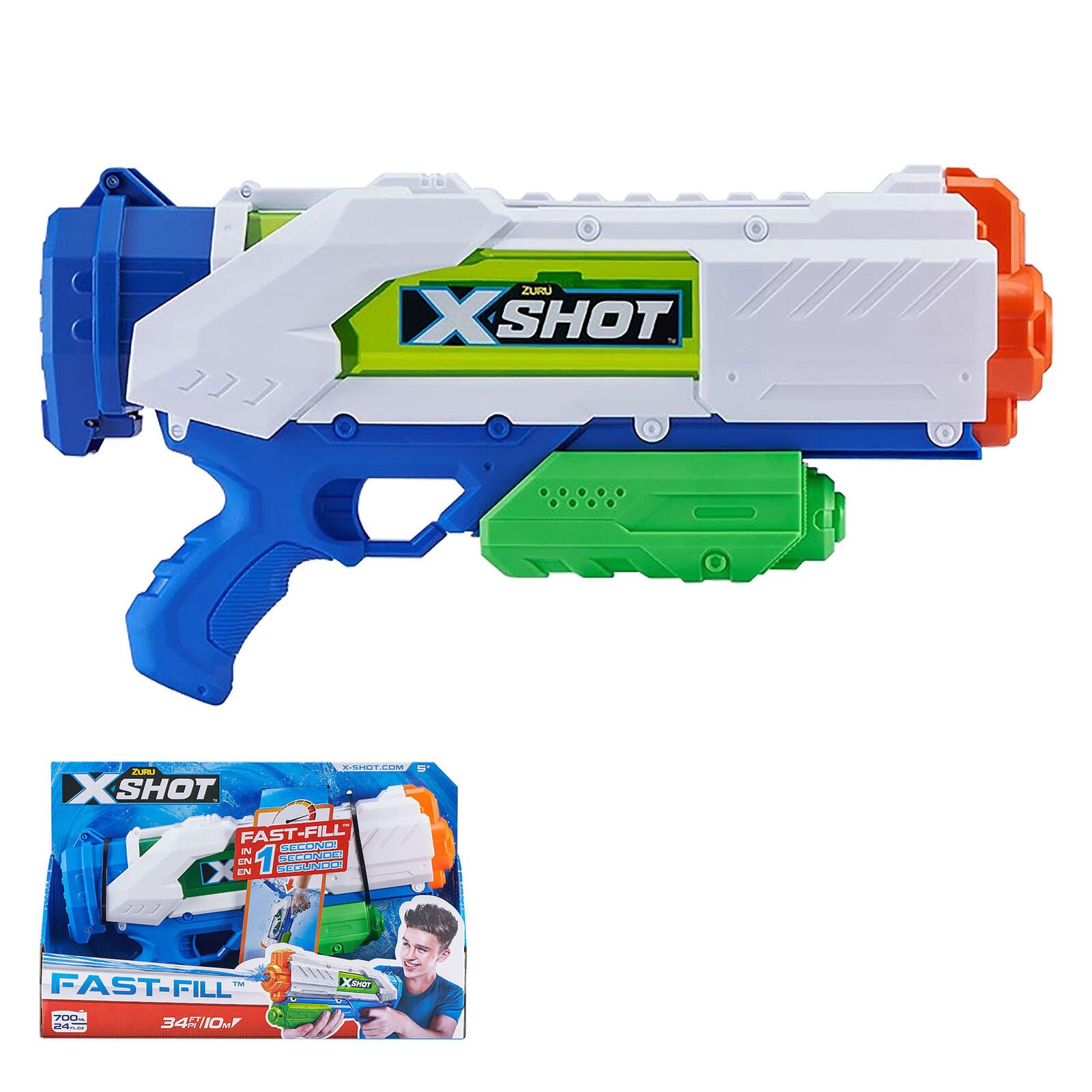ZURU X-Shot Wasserpistole wß/bu Wasserpistole mehrfarbig