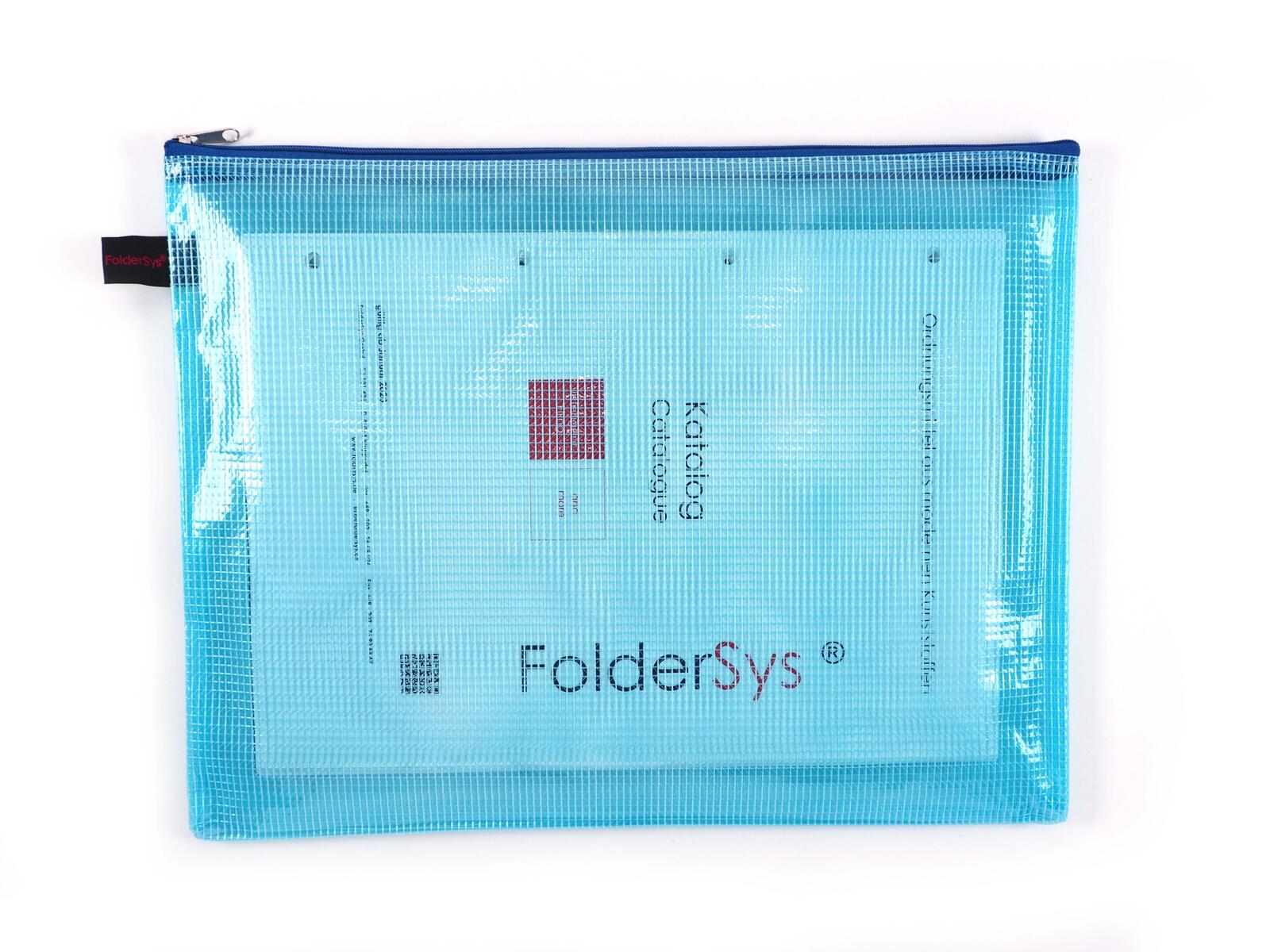 FolderSys Reißverschlussbeutel Reißverschlussbeutel, A4 blau 34.7 cm x 26.2 cm blau 10 St.