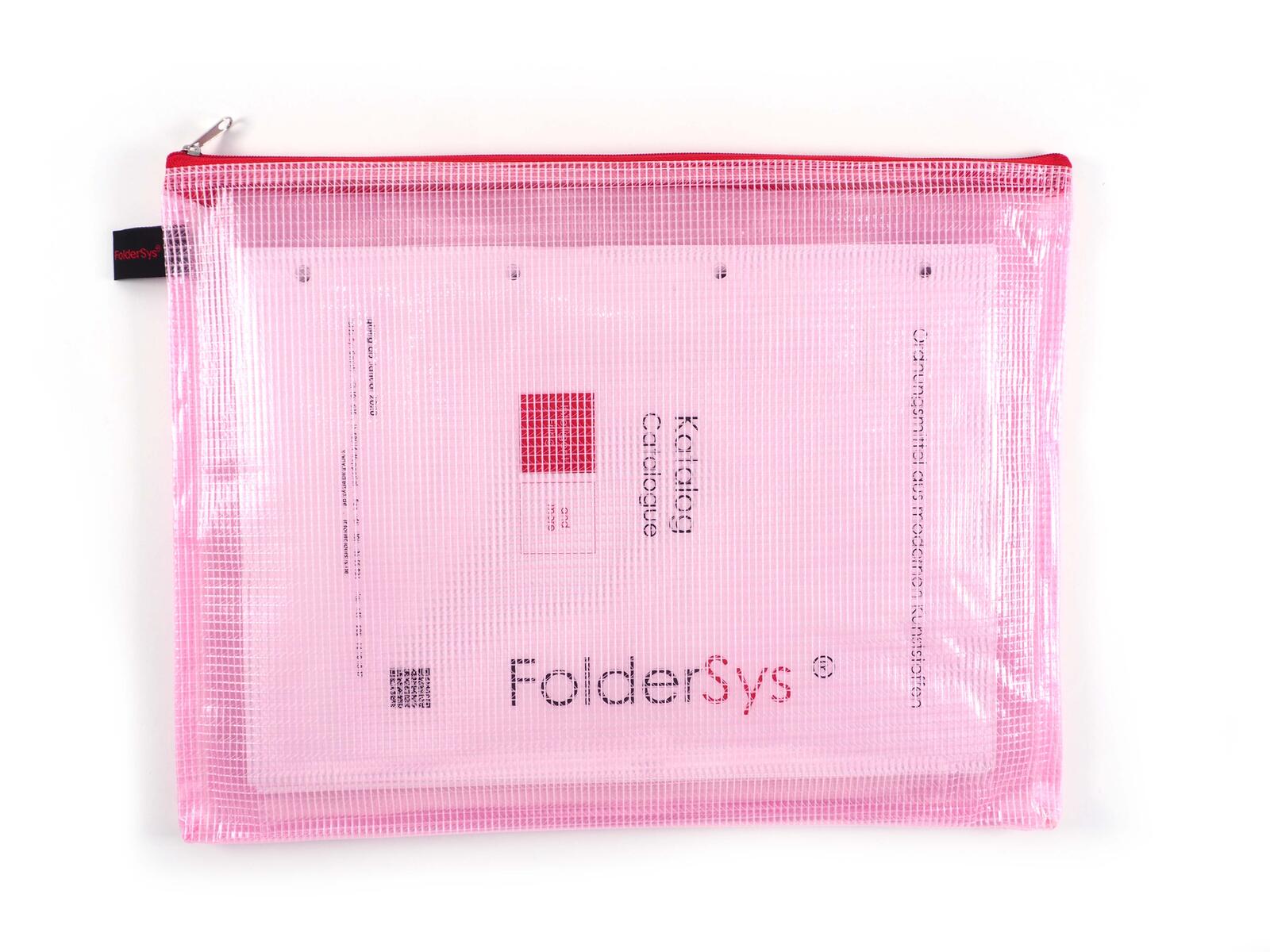 FolderSys Reißverschlussbeutel Reißverschlussbeutel, A4 rot 34.7 cm x 26.2 cm rot 10 St.