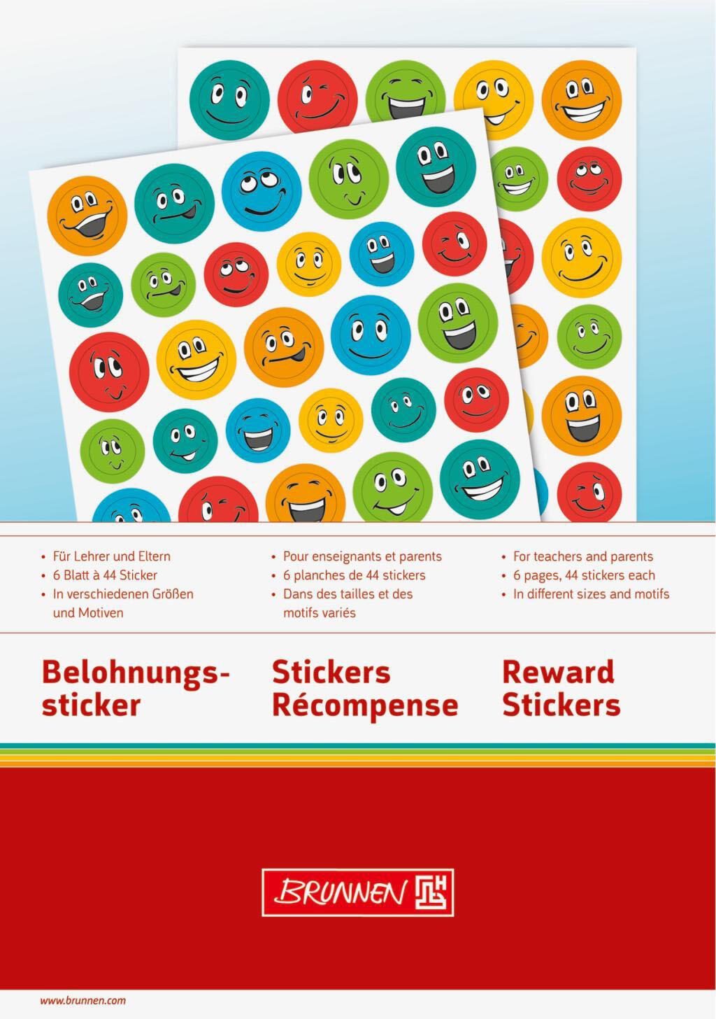 BRUNNEN Aufkleber-Set Brunnen Stickerblock Smile Smiley