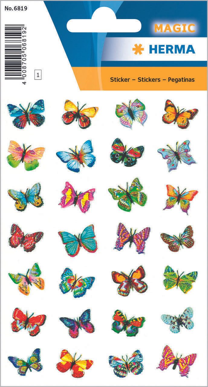HERMA Aufkleber Herma Sticker Schmetterling Schmetterlinge 32 St.