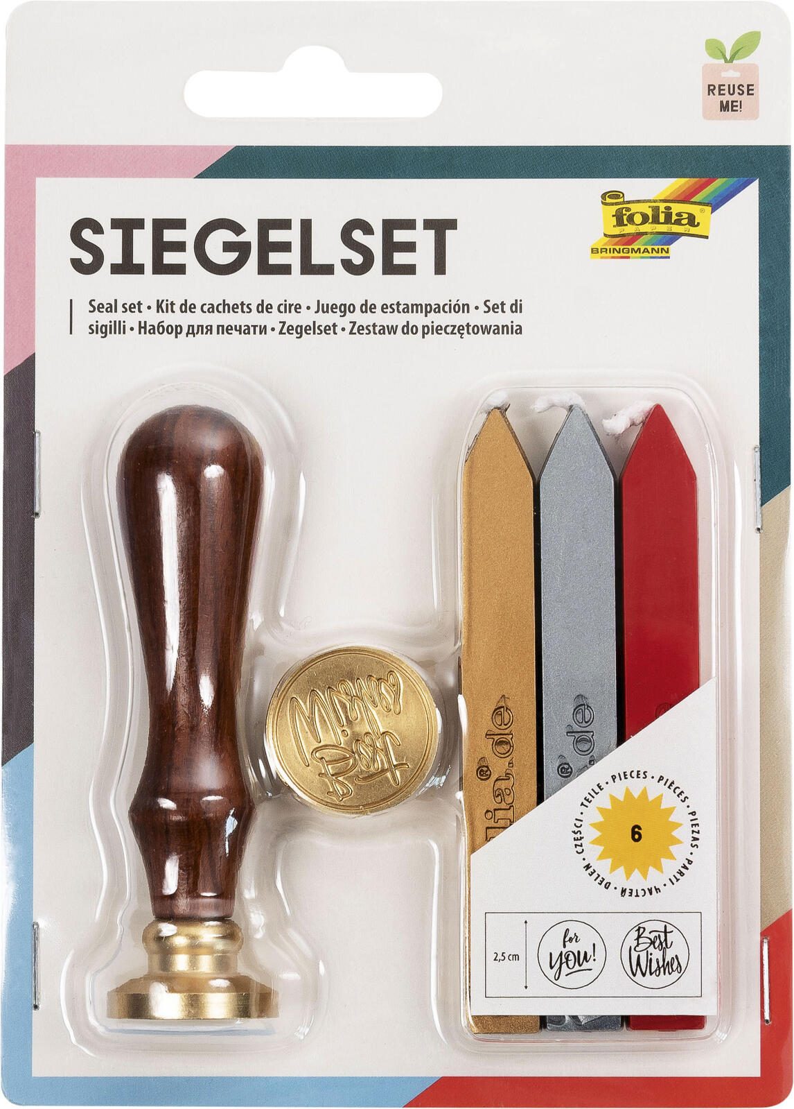 folia Siegel-Set rot, silber, gold