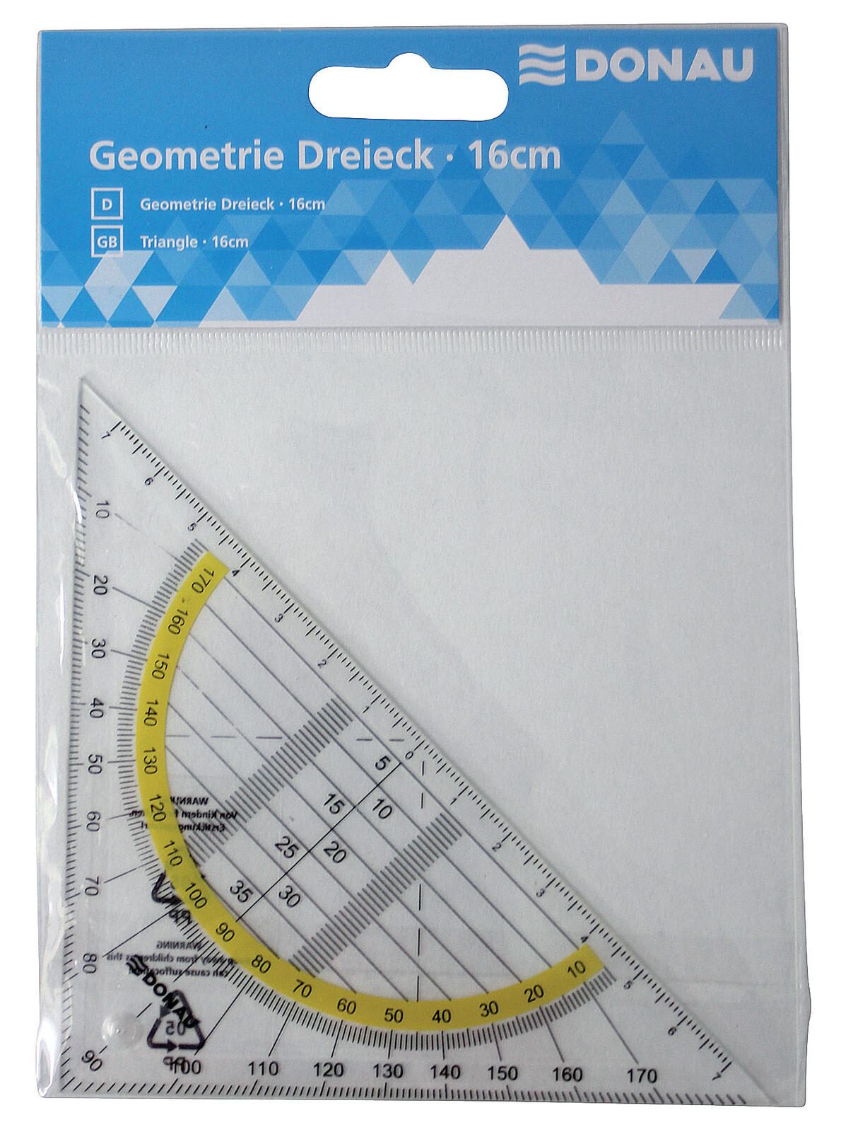 DONAU Geometrie-Dreieck 16,0 cm