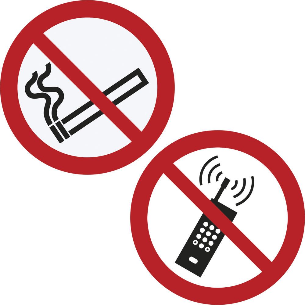 Verbotsaufkleber Schild Handys verboten 10 cm Handy benutzen verboten