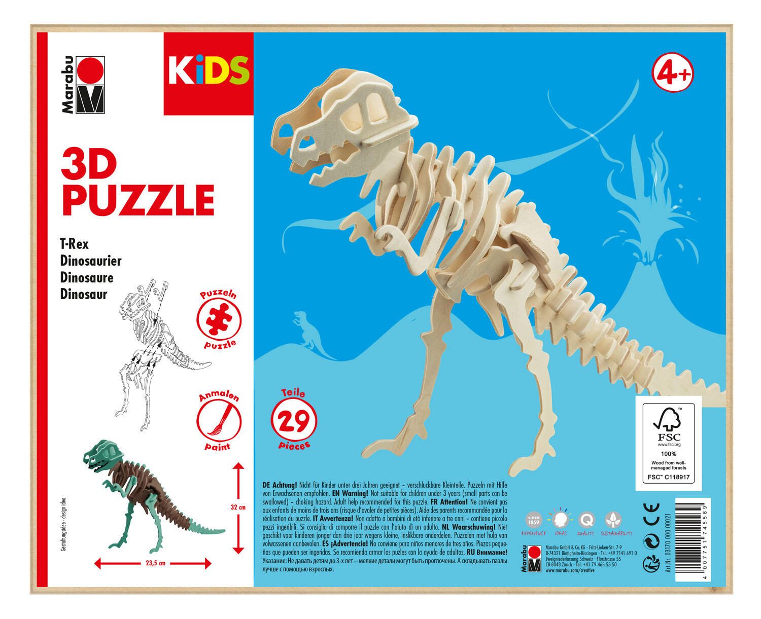 Marabu 3DPuzzle T-Rex Dino