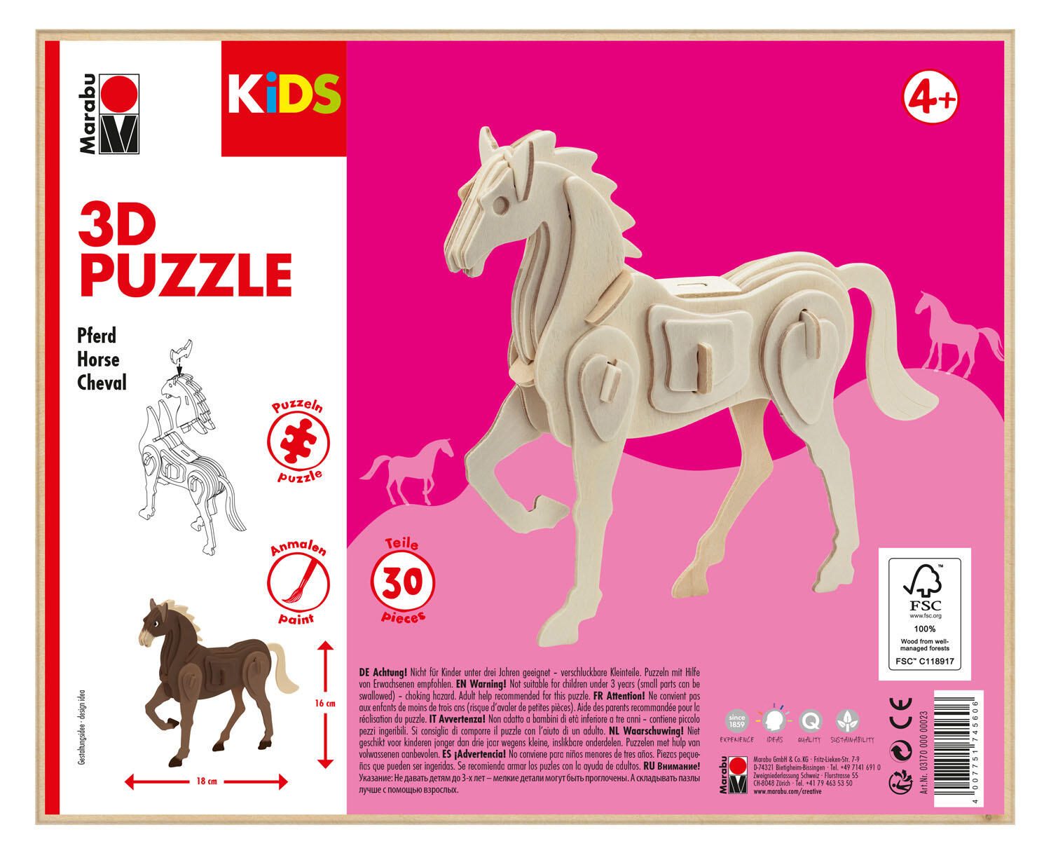 Marabu 3DPuzzle Pferd
